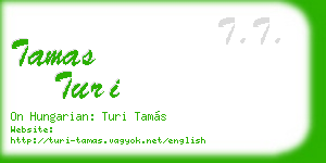 tamas turi business card